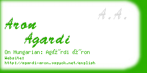 aron agardi business card